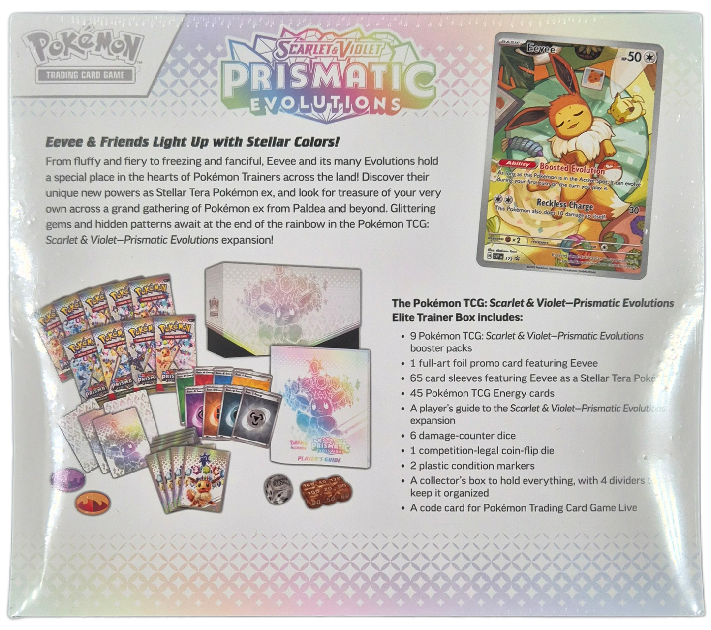 Pokémon Scarlet & Violet Prismatic Evolutions Elite Trainer Box