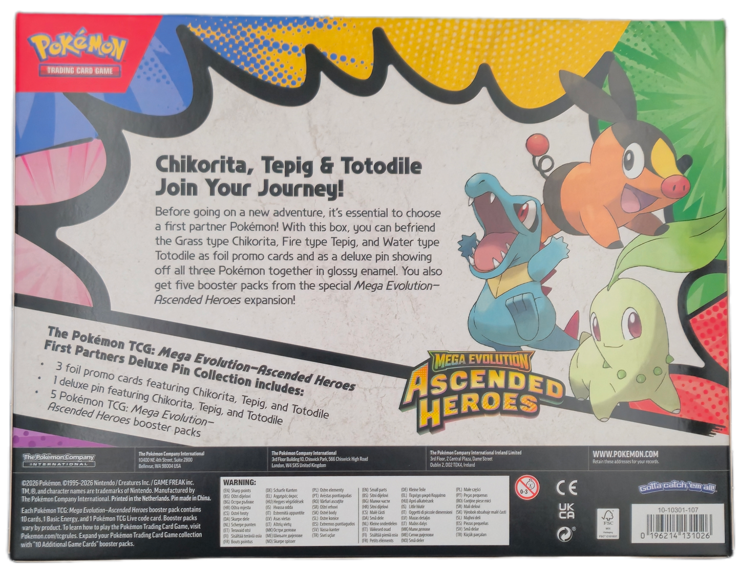 Pokémon Mega Evolution Ascended Heroes: First Partners Deluxe Pin Collection