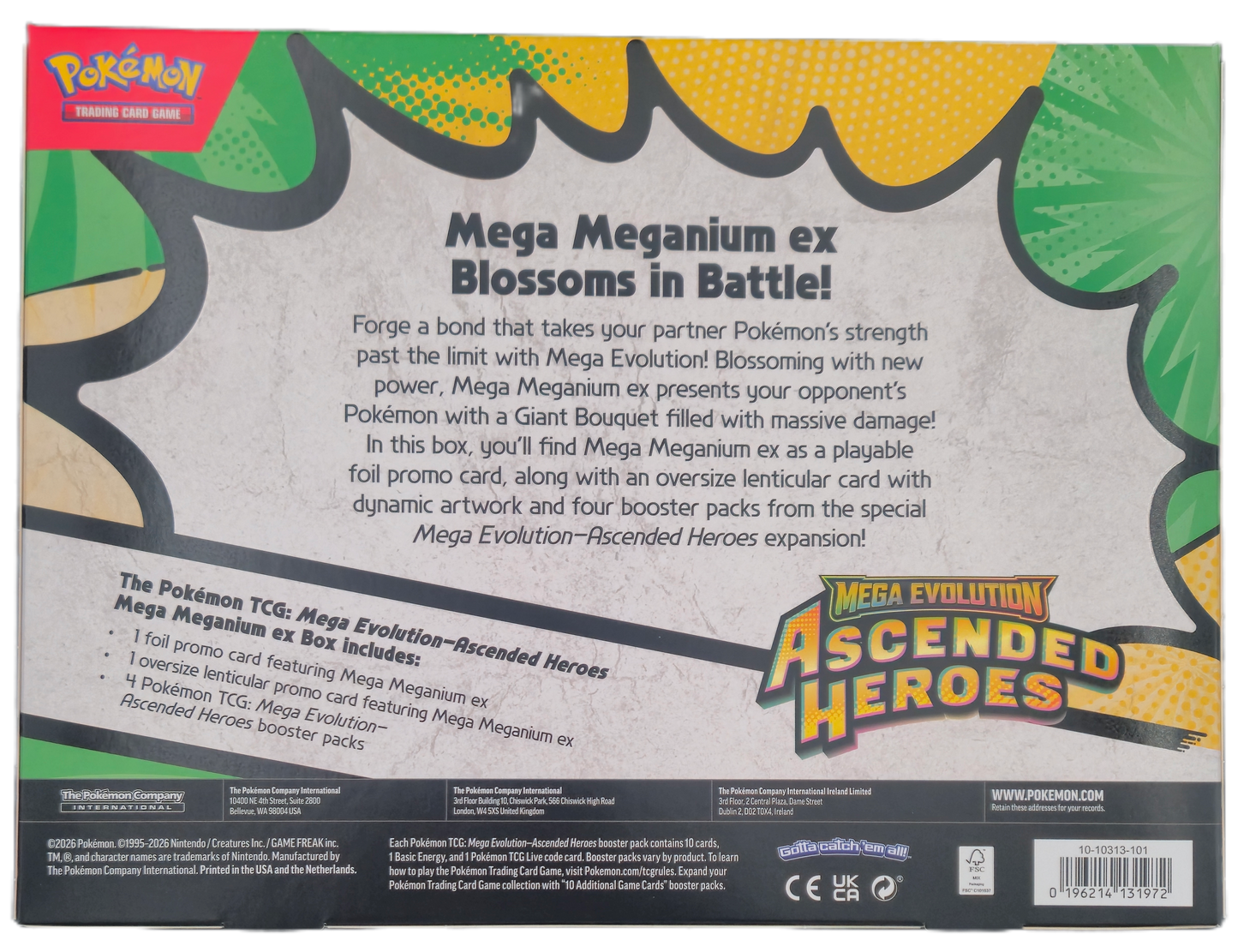 Pokémon Mega Evolution Ascended Heroes: Mega Meganium ex Box