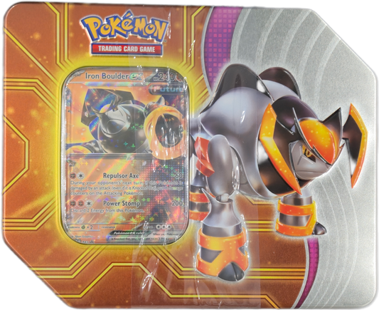 Pokémon Paradox Destinies Tins: Iron Boulder ex Tin (US Version)