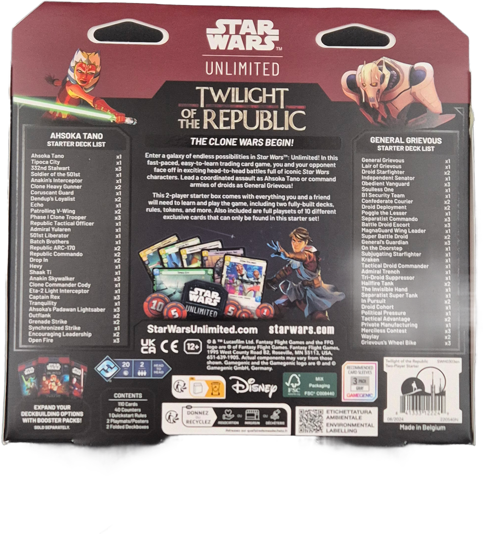 Star Wars Unlimited: Twilight of the Republic Two-Player Starter