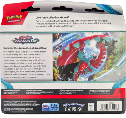 Pokémon Scarlet & Violet Paradox Rift 3-Pack Blister - Cetitan