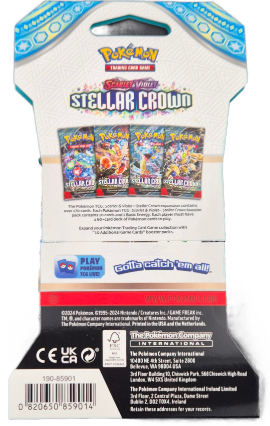 Pokémon Scarlet & Violet Stellar Crown Sleeved Booster