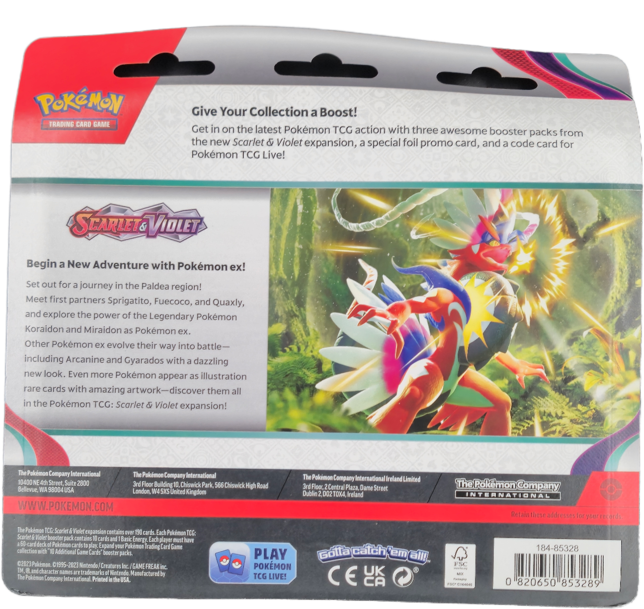 Pokémon Scarlet & Violet 3 Booster Blister Arcanine