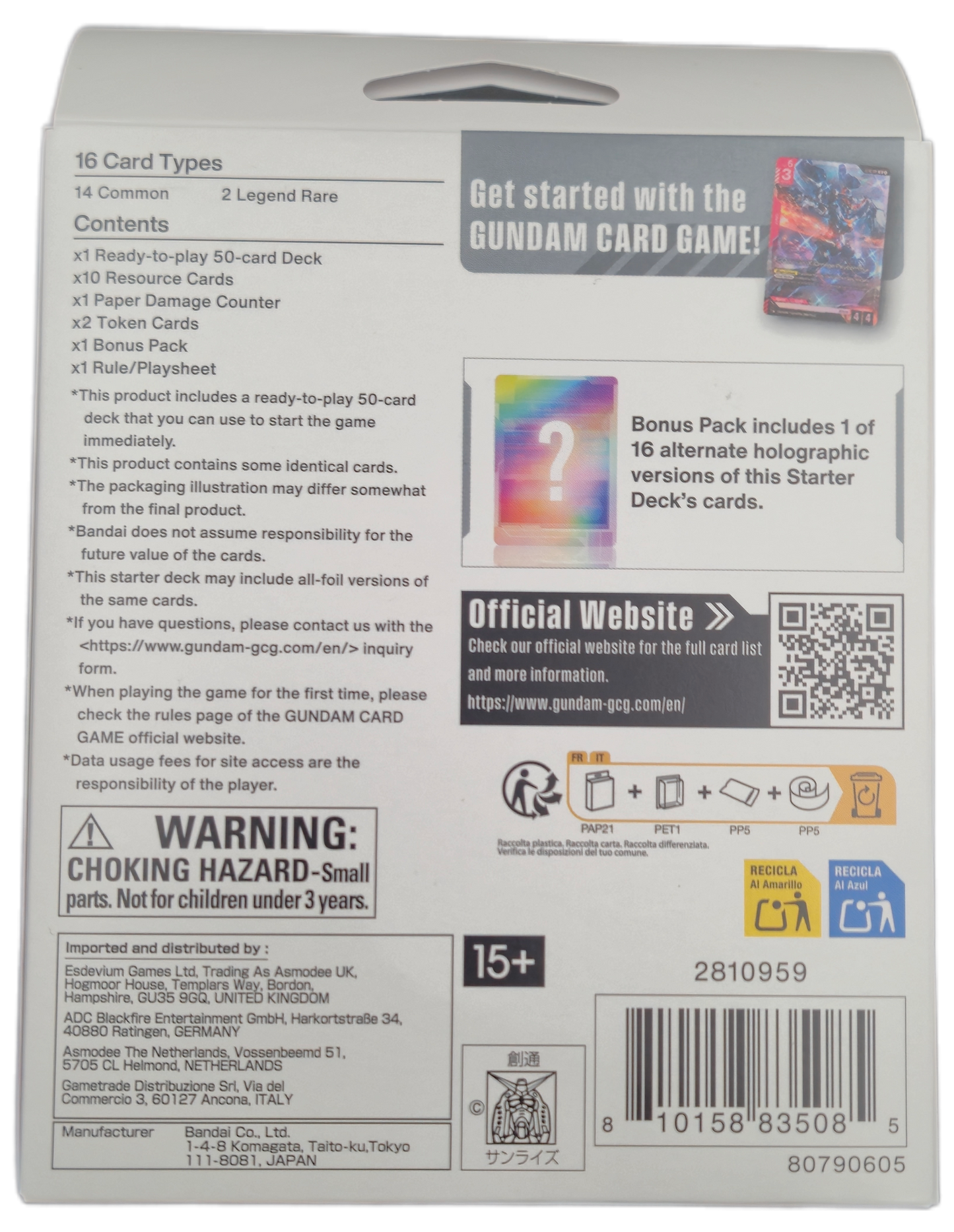 Gundam Card Game - Dual Impact Starter Deck ST-06: Clan Unity