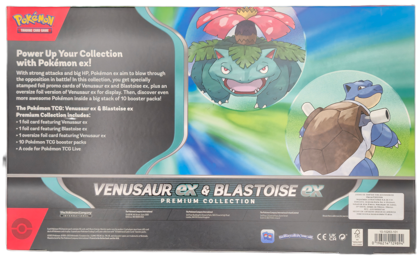 Pokémon TCG: Venusaur ex & Blastoise ex Premium Collection