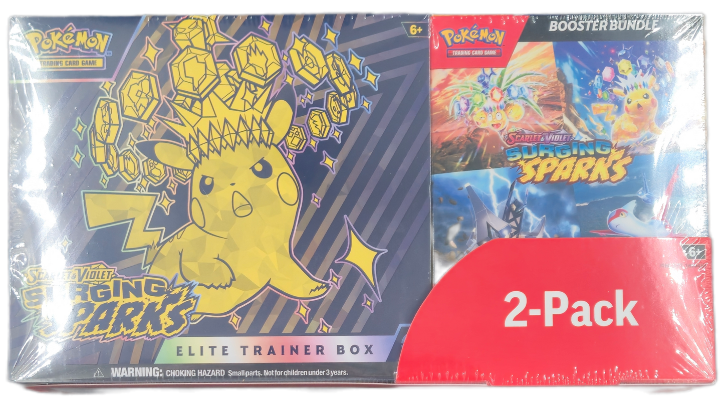 Pokémon TCG: Surging Sparks Elite Trainer Box & Booster Bundle Costco 2-Pack (USA)