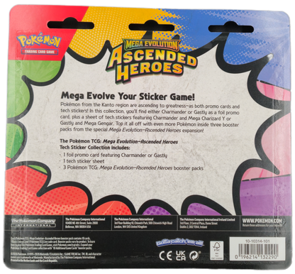 Pokémon Mega Evolution Ascended Heroes: Charmander Tech Sticker Collection