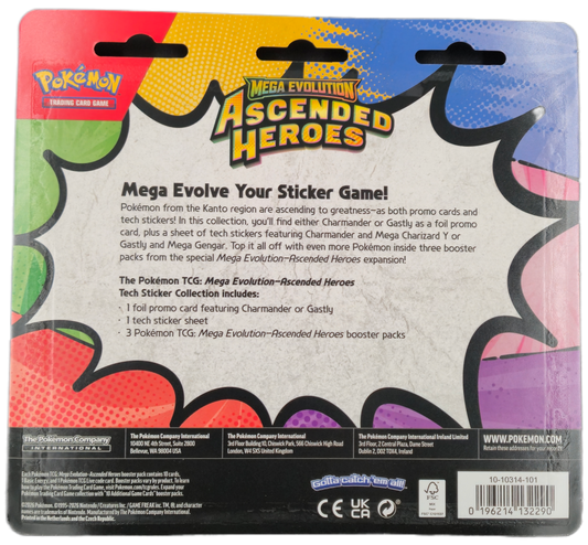 Pokémon Mega Evolution Ascended Heroes: Gastly Tech Sticker Collection