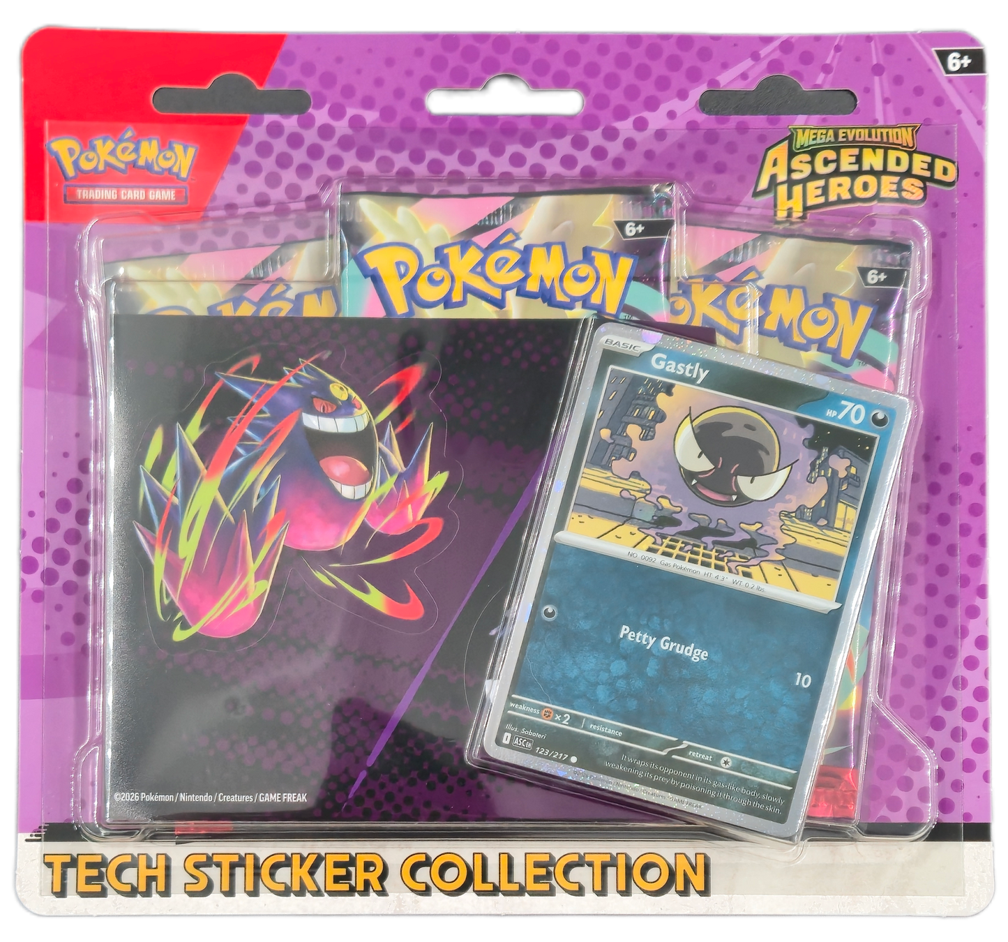 Pokémon Mega Evolution Ascended Heroes: Gastly Tech Sticker Collection