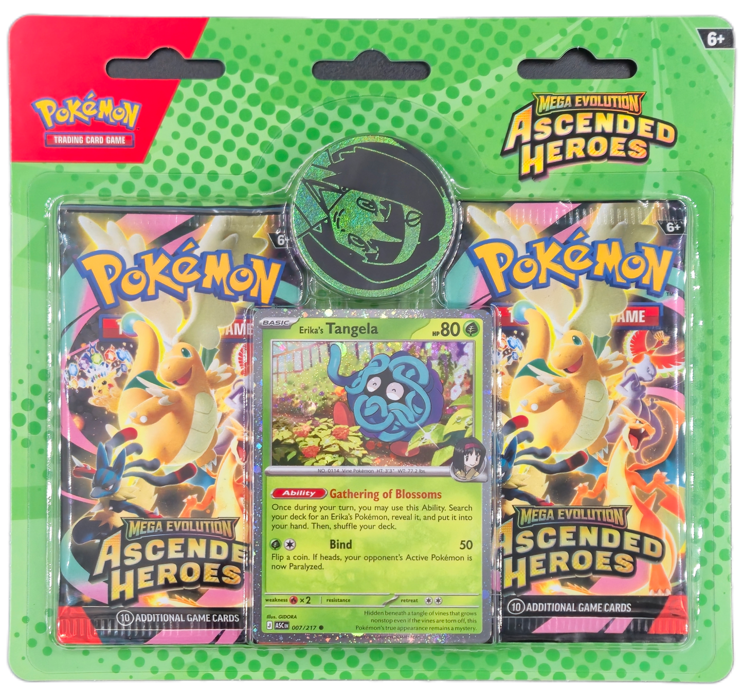 Pokémon Mega Evolution Ascended Heroes: Erika's Tangela 2-Pack Blister