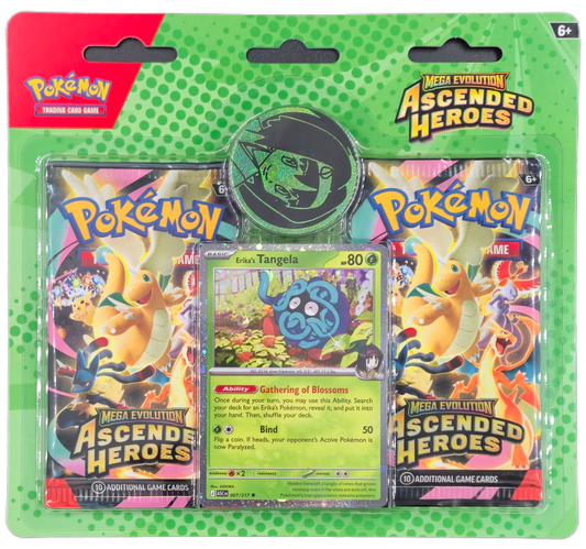 Pokémon Mega Evolution Ascended Heroes: Erika's Tangela 2-Pack Blister