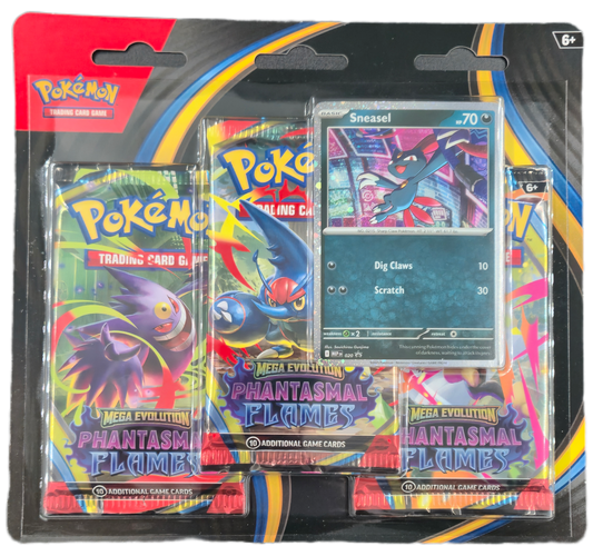 Pokémon Mega Evolution Phantasmal Flames 3-Pack Blister - Sneasel