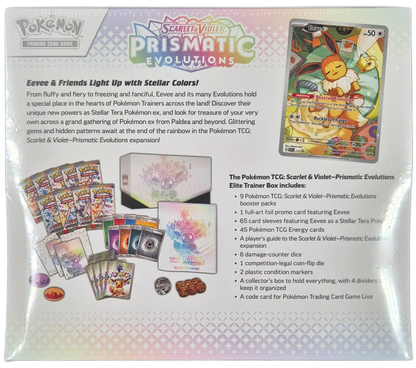 Pokémon Scarlet & Violet Prismatic Evolutions Elite Trainer Box