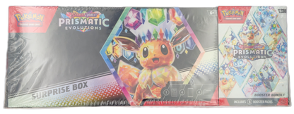 Pokémon Prismatic Evolutions 2-piece Surprise Box en Booster Bundle Bundel