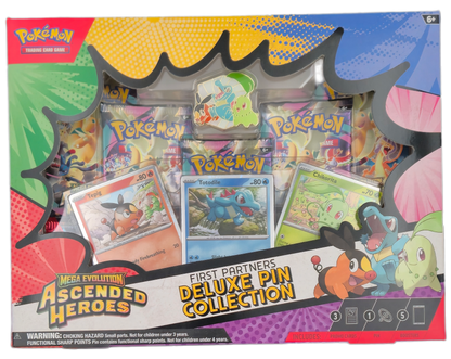 Pokémon Mega Evolution Ascended Heroes: First Partners Deluxe Pin Collection