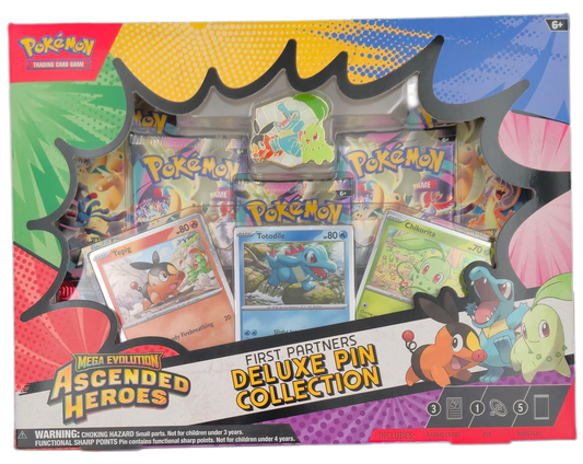 Pokémon Mega Evolution Ascended Heroes: First Partners Deluxe Pin Collection