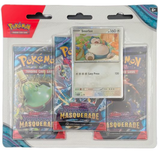 Pokémon Scarlet & Violet Twilight Masquerade 3 Pack Blister - Snorlax