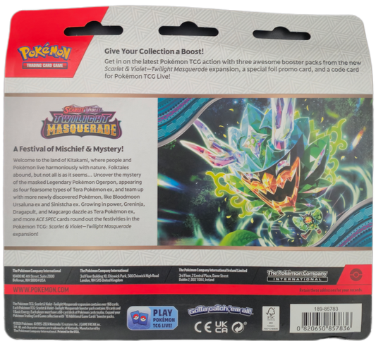 Pokémon Scarlet & Violet Twilight Masquerade 3 Pack Blister - Snorlax
