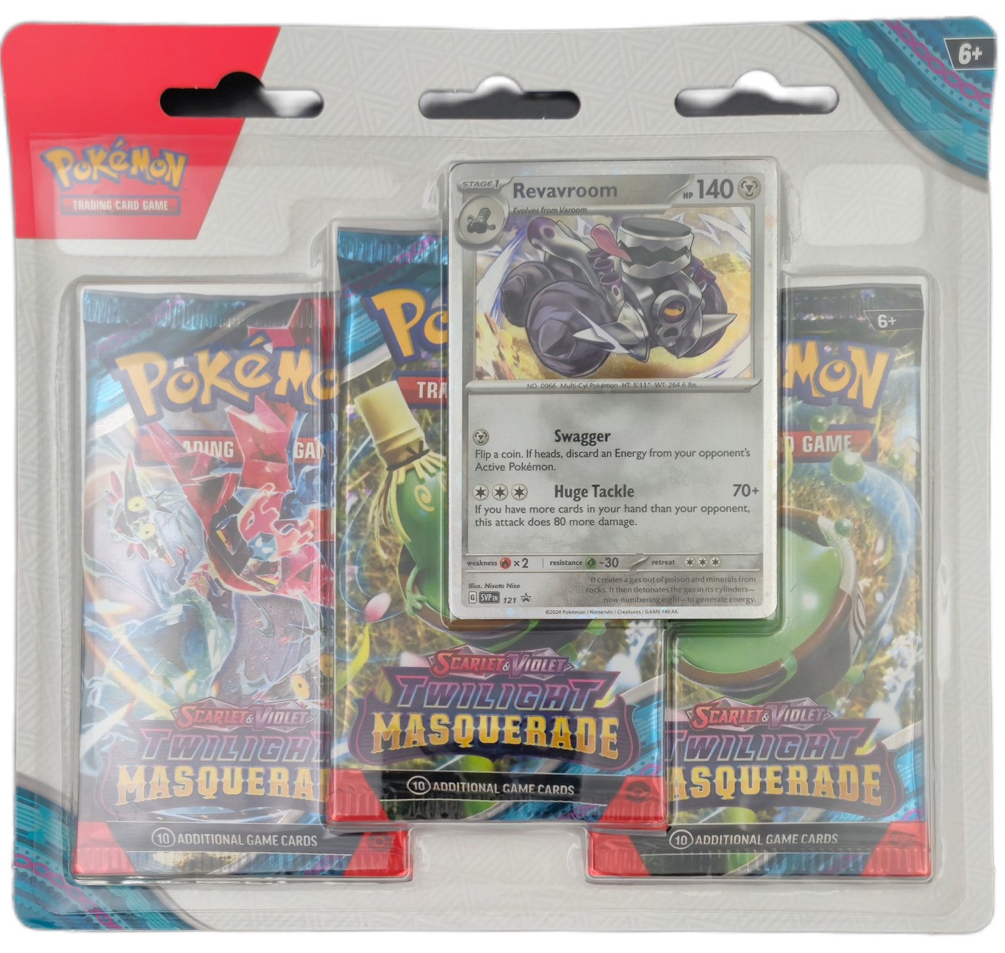 Pokémon Scarlet & Violet Twilight Masquerade 3 Pack Blister - Revavroom