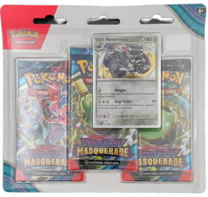 Pokémon Scarlet & Violet Twilight Masquerade 3 Pack Blister - Revavroom