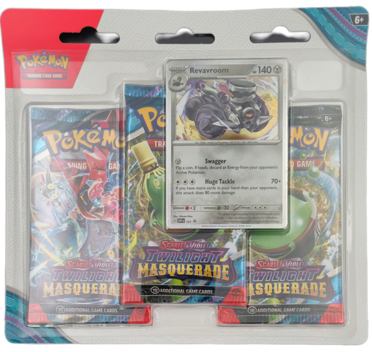 Pokémon Scarlet & Violet Twilight Masquerade 3 Pack Blister - Revavroom