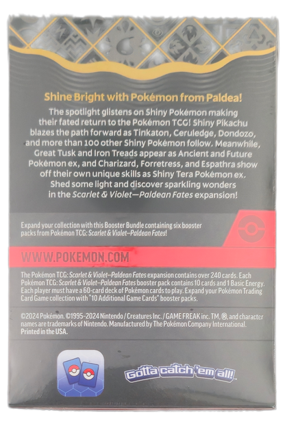 Pokémon Scarlet & Violet Paldean Fates Booster Bundle