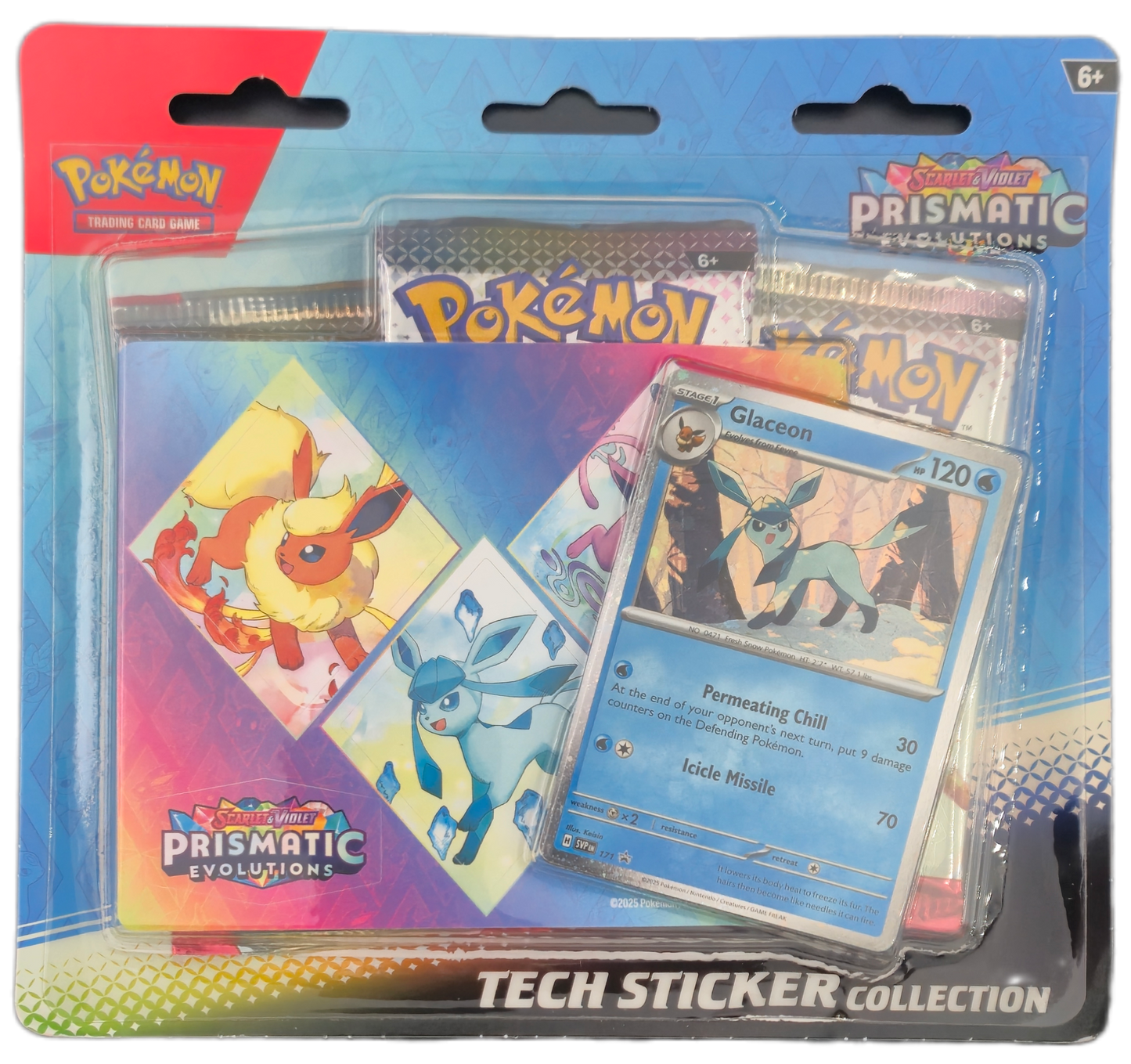 Pokémon Scarlet & Violet Prismatic Evolutions: Glaceon Tech Sticker Collection