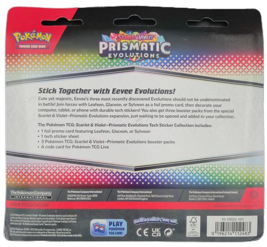 Pokémon Scarlet & Violet Prismatic Evolutions: Leafeon Tech Sticker Collection