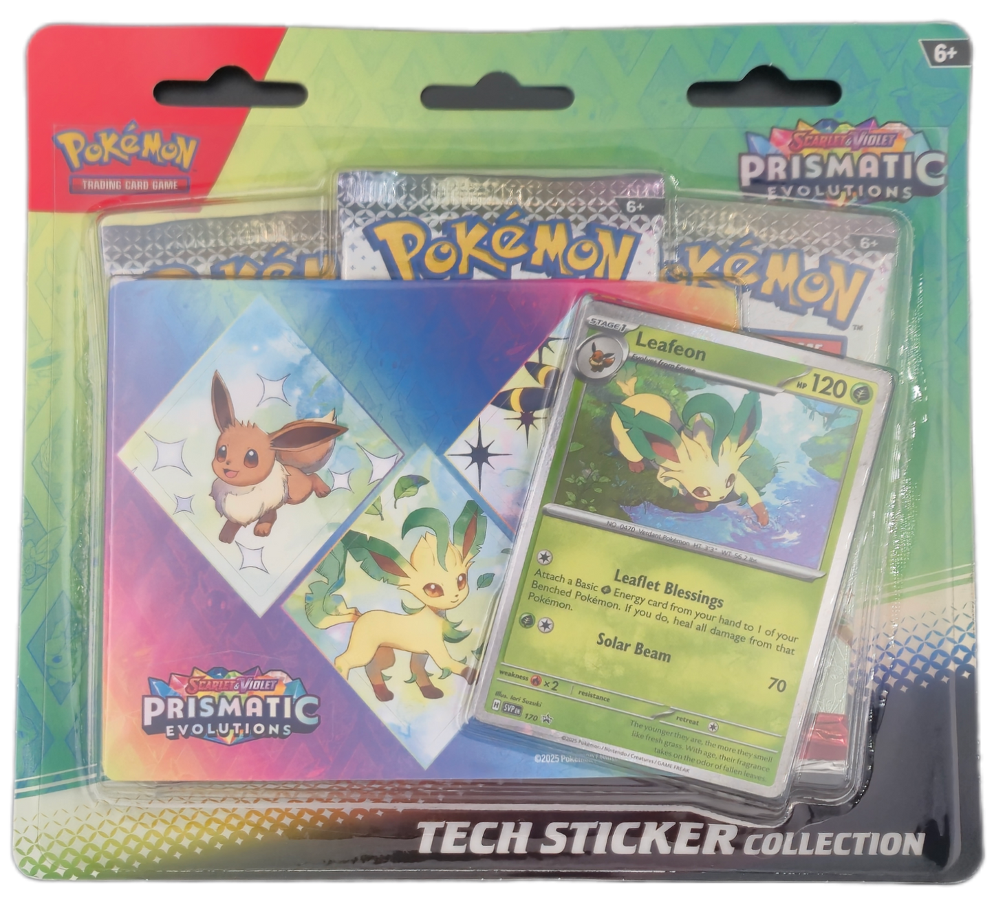 Pokémon Scarlet & Violet Prismatic Evolutions: Leafeon Tech Sticker Collection