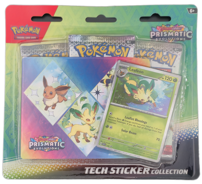 Pokémon Scarlet & Violet Prismatic Evolutions: Leafeon Tech Sticker Collection