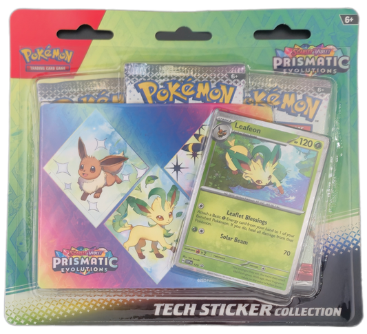 Pokémon Scarlet & Violet Prismatic Evolutions: Leafeon Tech Sticker Collection