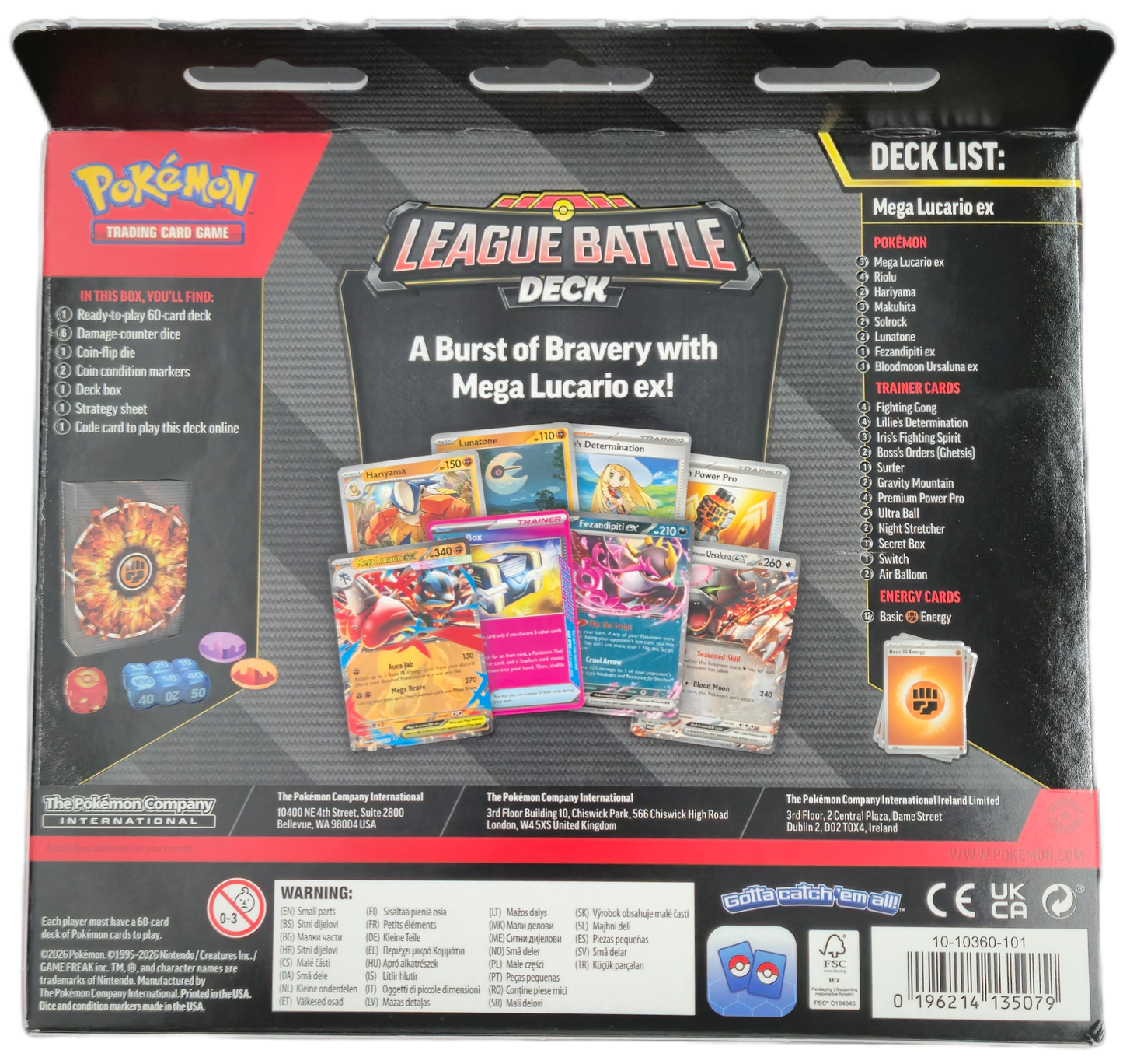 Pokémon TCG: Mega Lucario ex League Battle Deck
