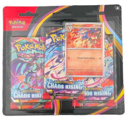 Pokémon Mega Evolution Chaos Rising: Charmeleon 3-Pack Blister