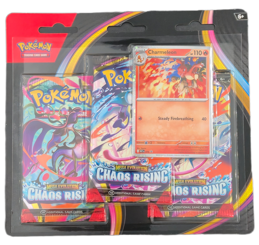Pokémon Mega Evolution Chaos Rising: Charmeleon 3-Pack Blister