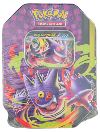 Pokémon TCG: Mega Moonlit Tins: Mega Gengar ex Tin
