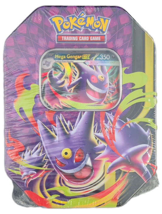 Pokémon TCG: Mega Moonlit Tins: Mega Gengar ex Tin