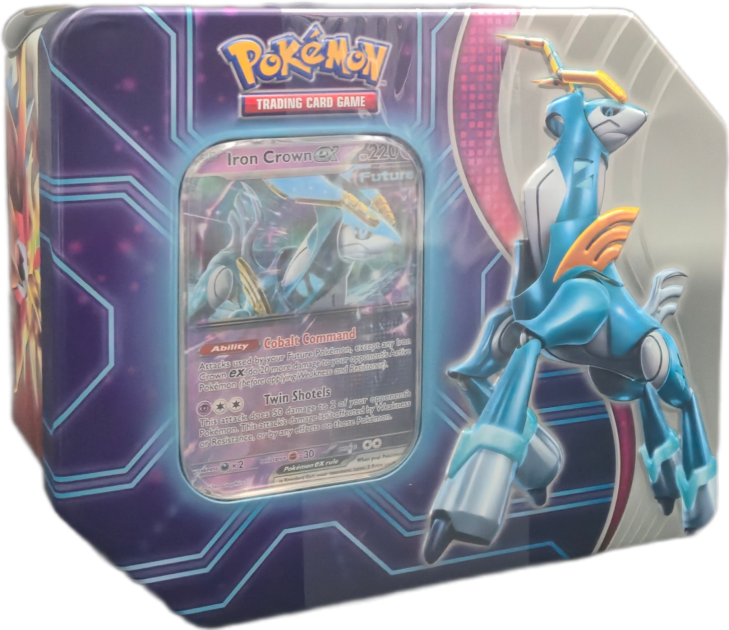 Pokémon Paradox Destinies Tins: Iron Crown ex Tin (US Version)