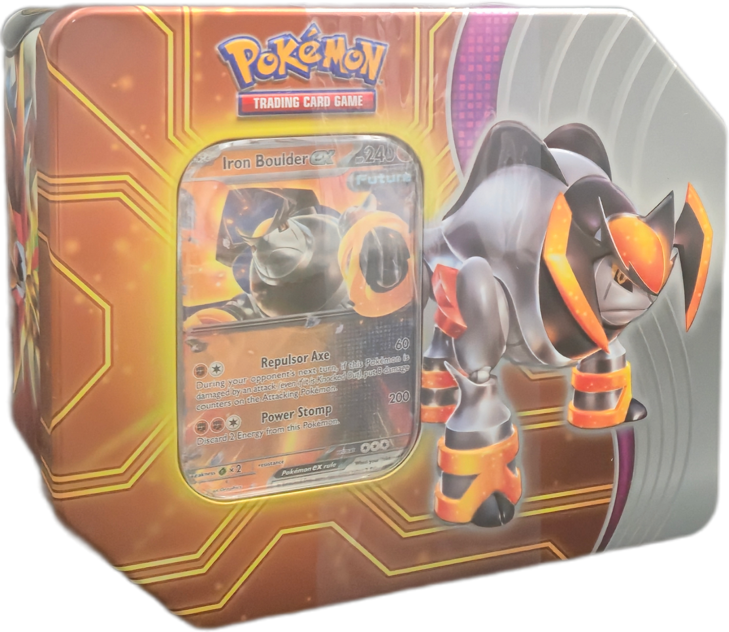 Pokémon Paradox Destinies Tins: Iron Boulder ex Tin (US Version)