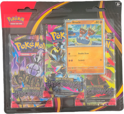 Pokémon Mega Evolution Pitch Black: Binacle 3-Pack Blister