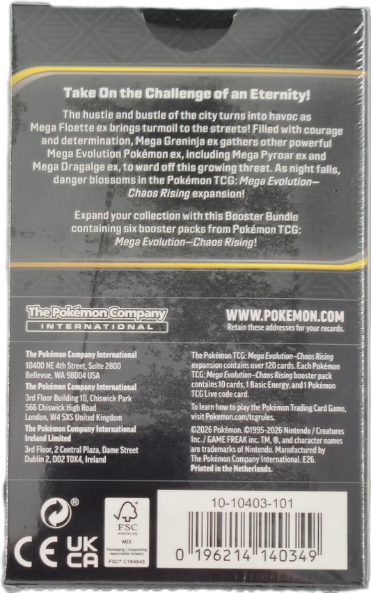 Pokémon Mega Evolution Chaos Rising Booster Bundle