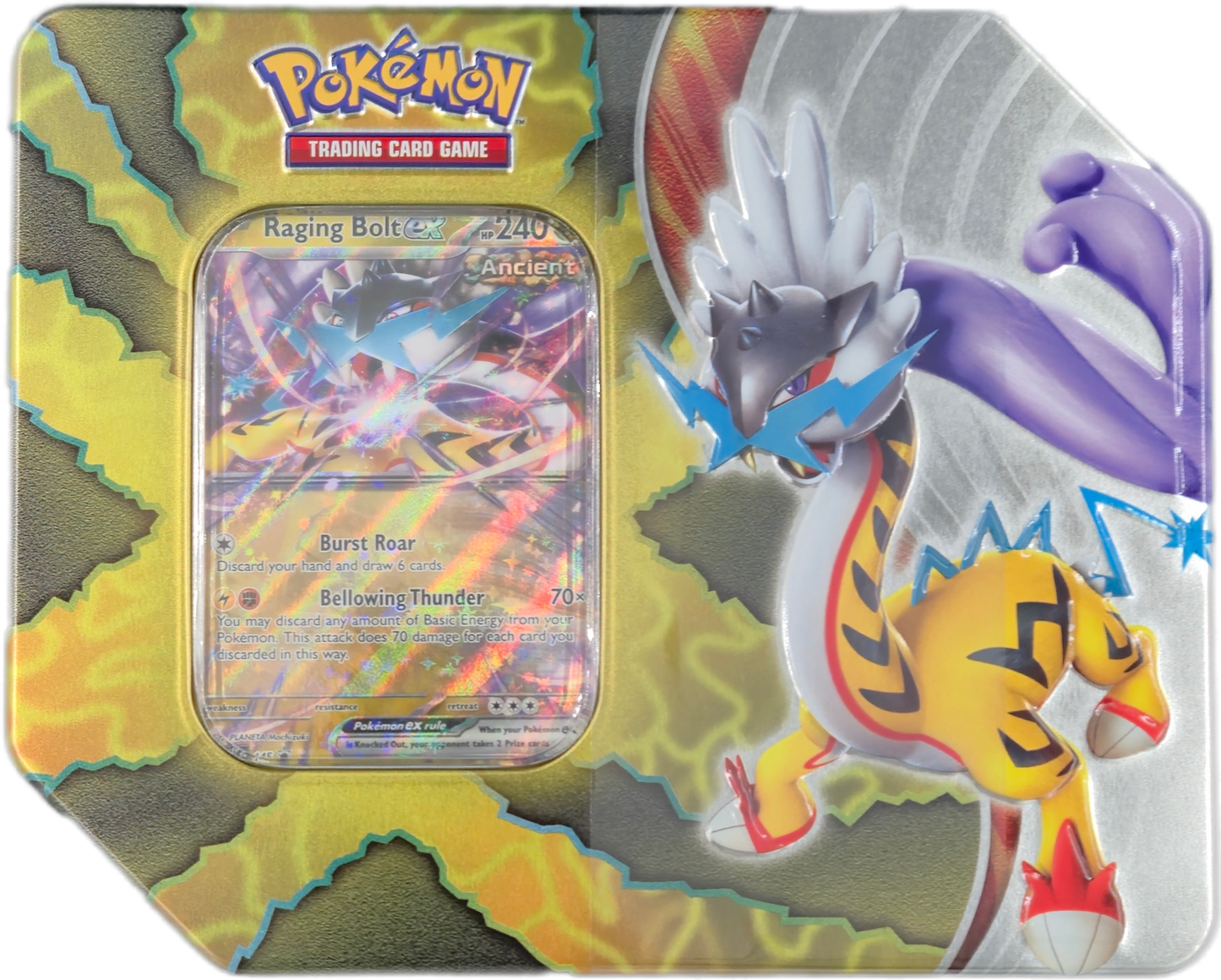 Pokémon Paradox Destinies Tins: Raging Bolt ex Tin (US Version)
