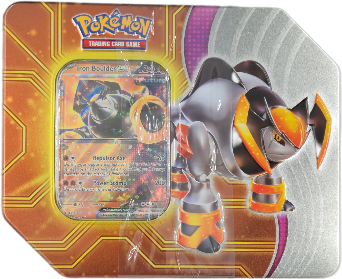 Pokémon Paradox Destinies Tins: Iron Boulder ex Tin (US Version)