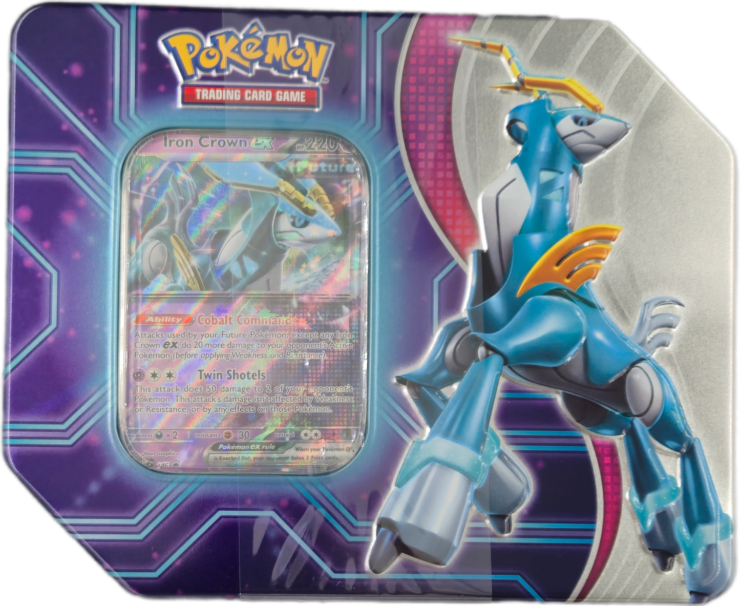 Pokémon Paradox Destinies Tins: Iron Crown ex Tin (US Version)