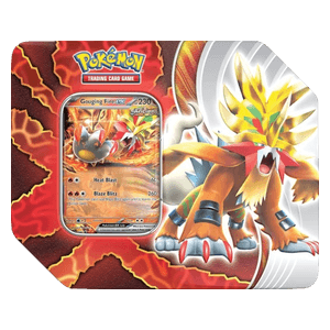 Pokémon Paradox Destinies Tins: Gouging Fire ex Tin (US Version)