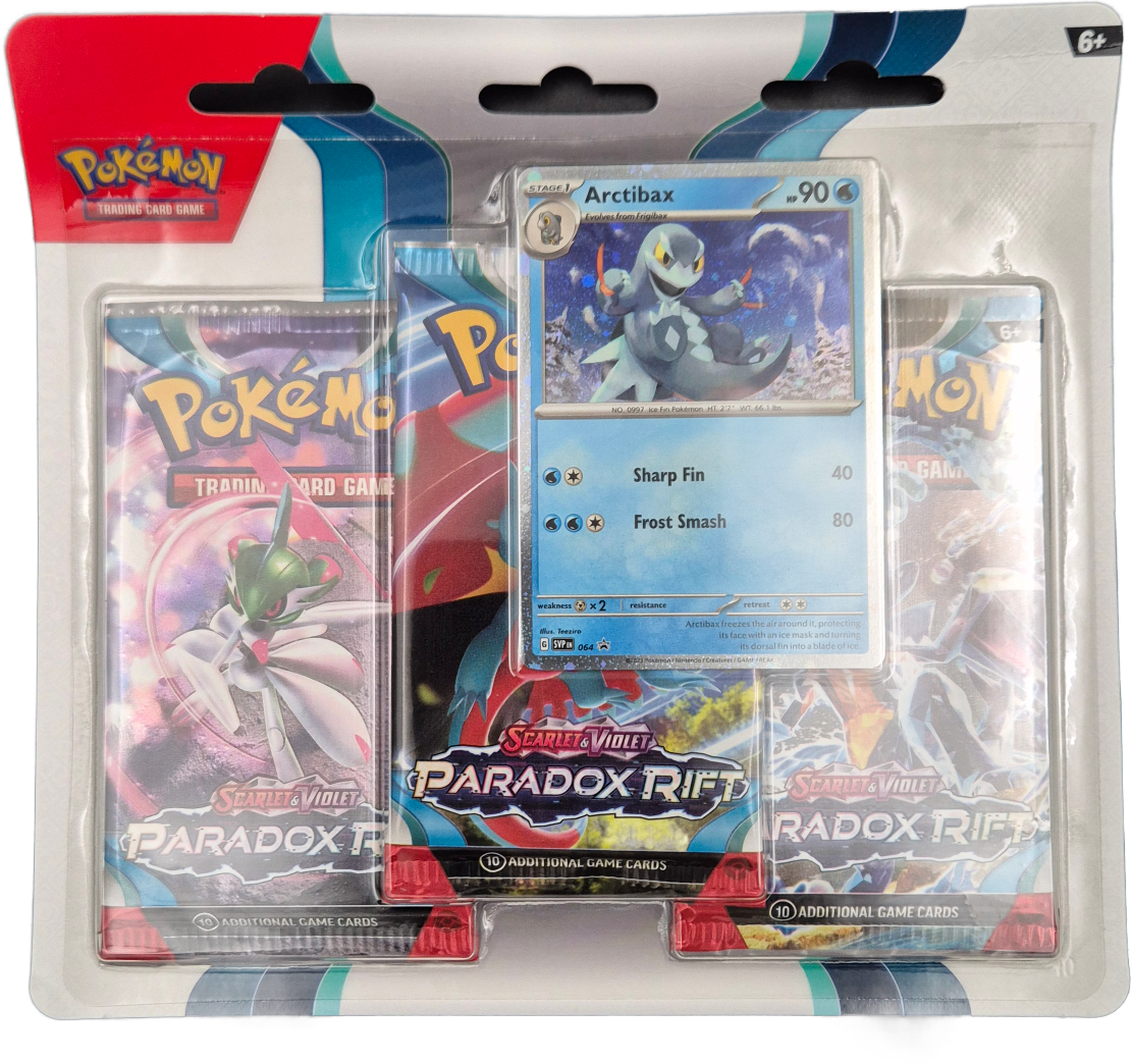 Pokémon Scarlet & Violet Paradox Rift 3-Pack Blister - Arctibax