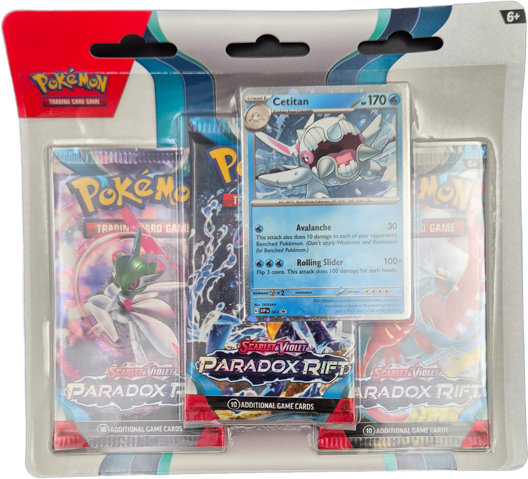 Pokémon Scarlet & Violet Paradox Rift 3-Pack Blister - Cetitan