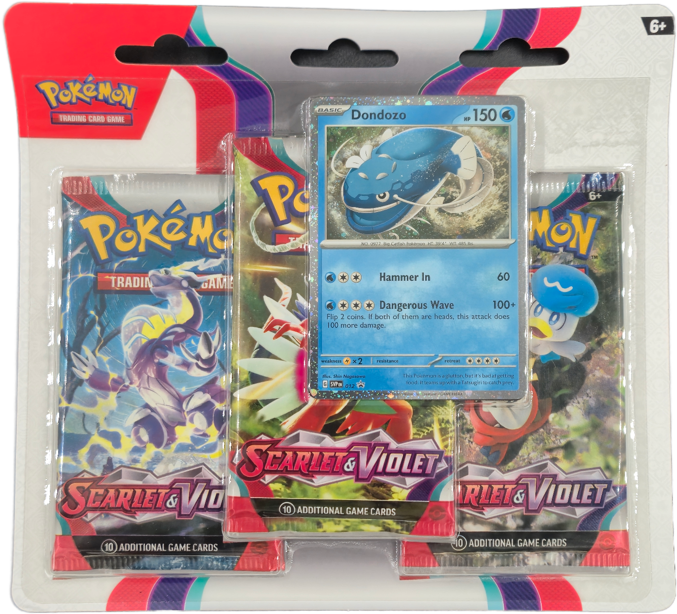 Pokémon Scarlet & Violet 3-Pack Blister - Dondozo