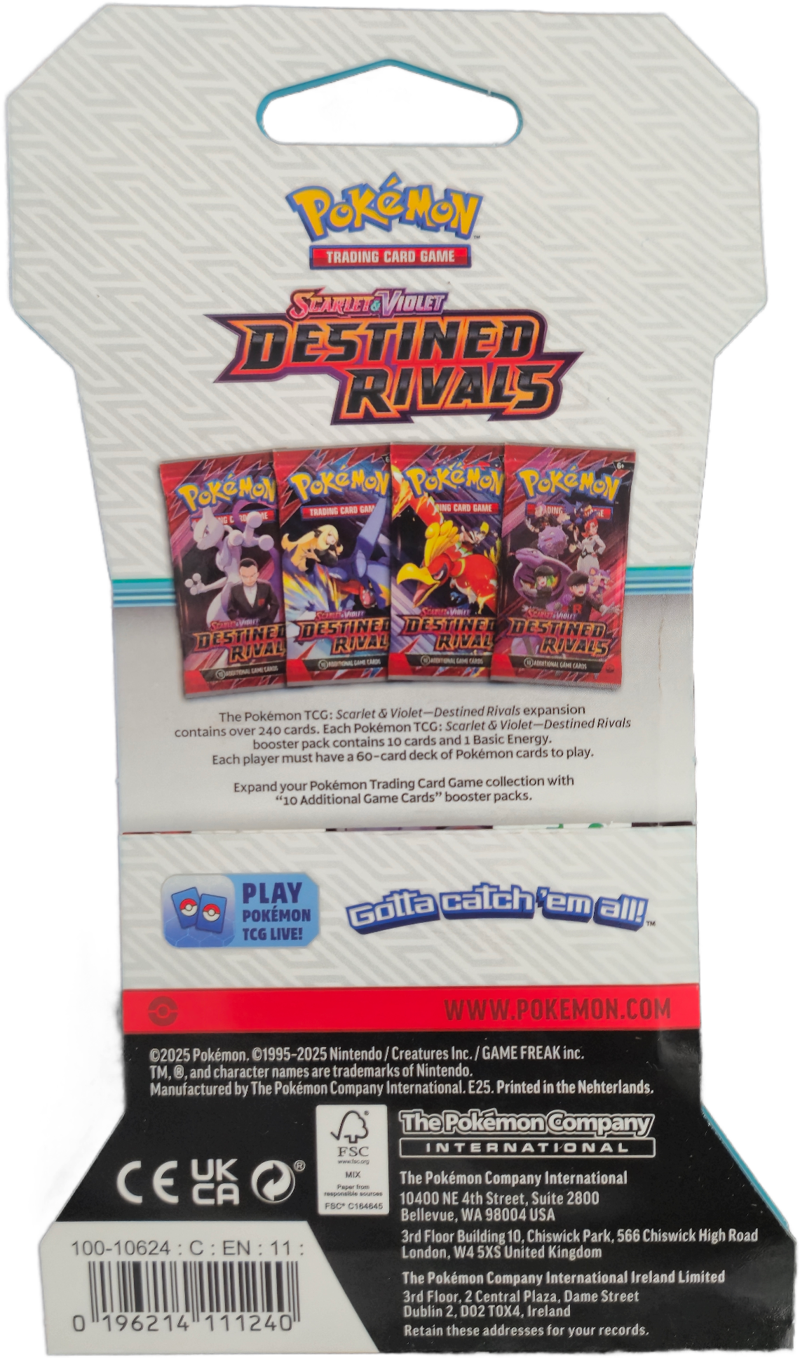 Pokémon Scarlet & Violet Destined Rivals Sleeved Booster
